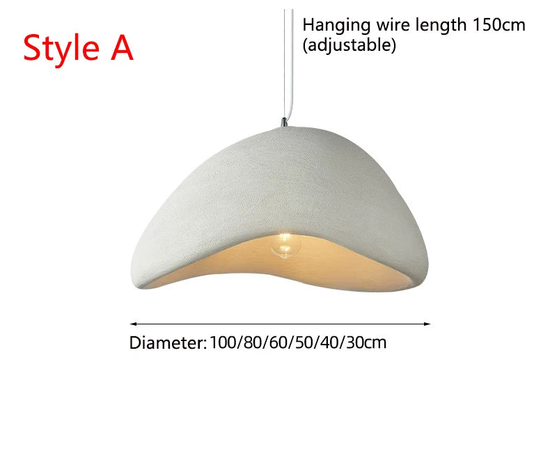 Nordic Wabi Sabi Pendant Light Modern LED Ceiling Chandelier Light for Living Room Dining Bedroom Bar Home Decor Hanghing Lamp