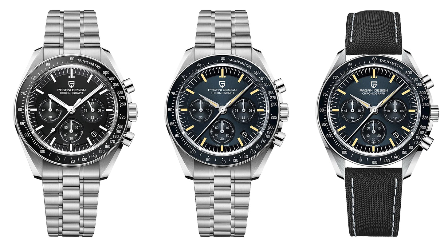 PAGANI DESIGN 2025 New Men's Watches Retro Luxury Tribute to CK2998 Quartz Watch For Men Speed Chronograph AR Sapphire crystal