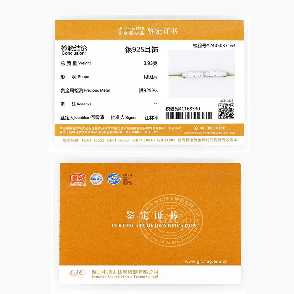 RAPRGOLD GRA Certified Moissanite Hoop Earrings for Women Men's Real S925 Sterling Silver Round Earring Jewelry Gifts orecchini