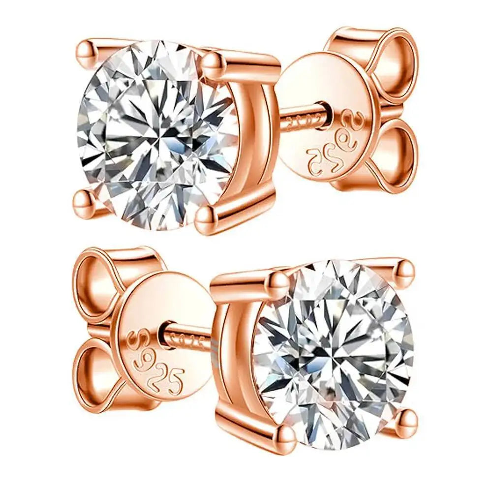 TY 2.0ct Moissanite Earrings For Women Lab Grown Dia Ear Studs Sterling Sier Fine Jewelry Gift S925 Sterling Silver Earrings