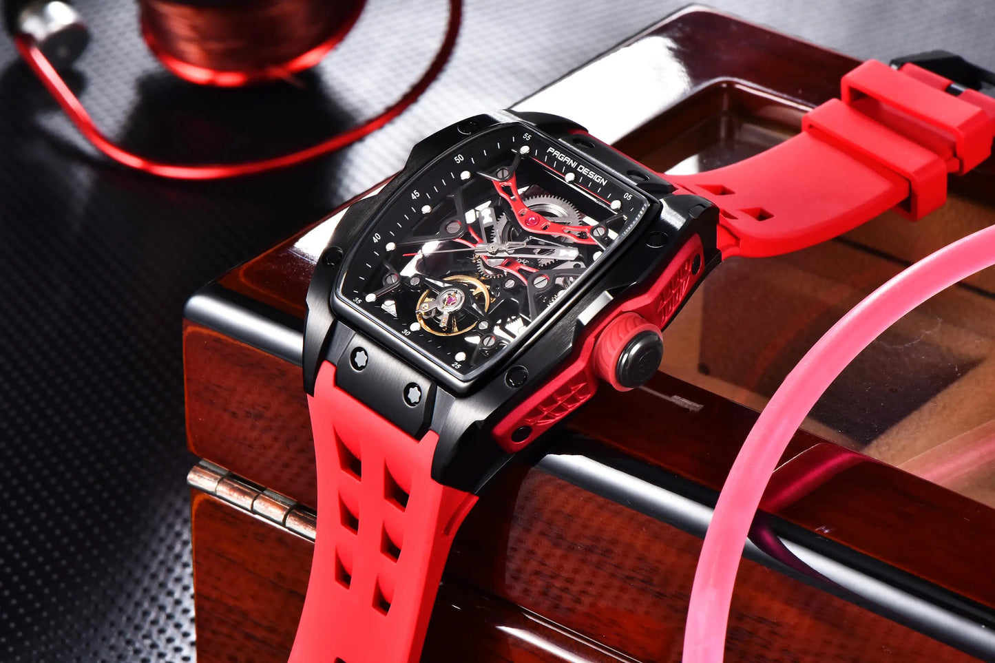 PAGANI DESIGN 2025 New Men's Automatic Mechanical Watch 42mm Fashion Casual Skeleton Sapphire Stainless Steel Watch for Men