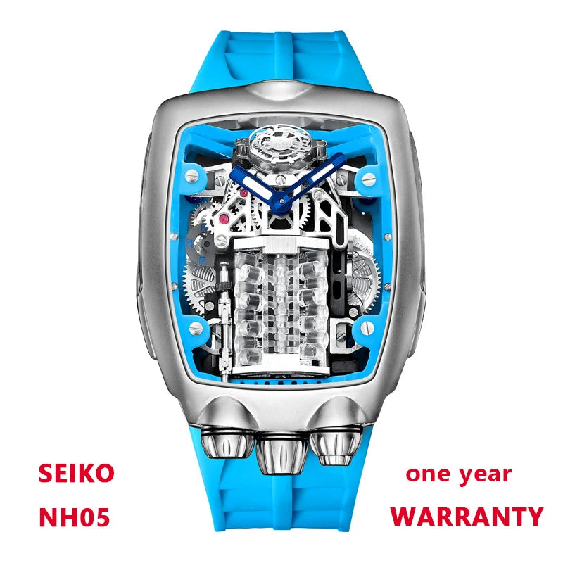 PINDU Design Mens Watches Top Brand Luxury Military Sport Men NH05 Automatic Watch Waterproof Mechanical Watches Men montre homm