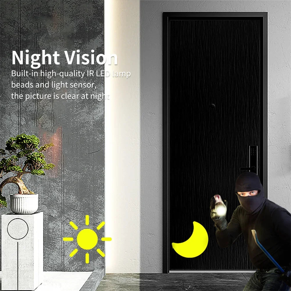 Smart Video Doorbell Camera Wireless, 1080P HD with Night Vision, 2.4G WiFi, Motion Detection, 2-Way Audio, and Cloud Service