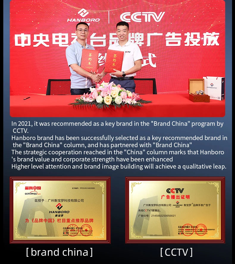 HANBORO Square Men's Fully Automatic Mechanical Watch Multi functional Fashion Trend Watch