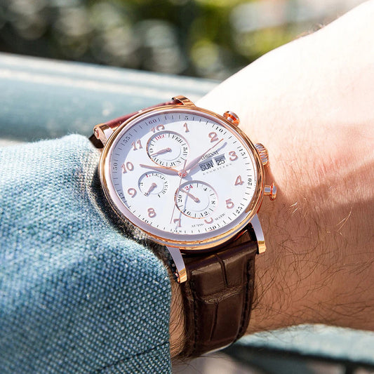 LOBINNI Luxury Brand Switzerland Perpetual Calendar Automatic Mechanical Men's Watches Sapphire Multi-function Clock L13019-8