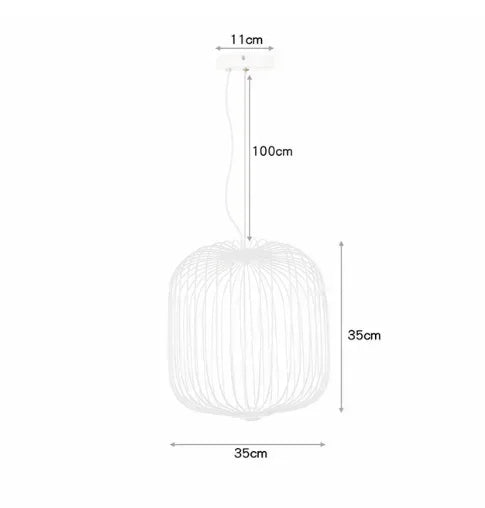 Minimalist Birdcage Hanging Light Italian Pendant Lamp Designer Spokes 1/2 Light  Home Decor Stairway Spot Lighting