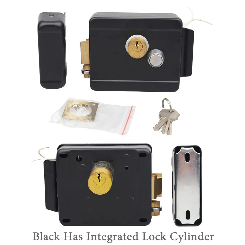 Electric Door Lock Anti-theft Double-headed Integrated Electronic Lock For 12V DC Access Control System Video Door Phone System