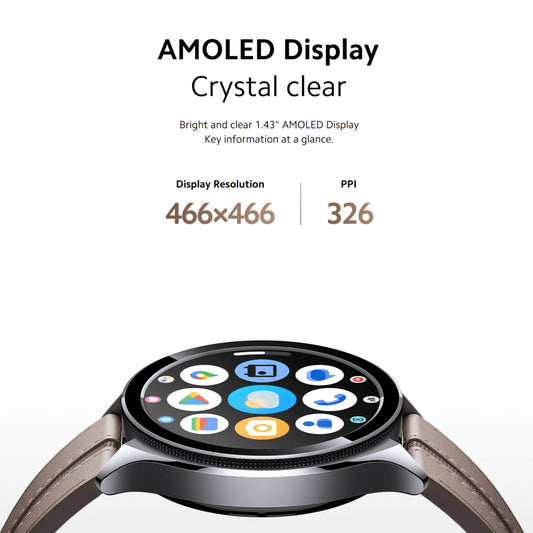 Xiaomi Watch 2 Pro 2GB 32GB 1.43" AMOLED Display 326 PPI 150+ Sports Modes Qualcomm Snapdragon W5+ Gen 1 Magnetic Charge 54.5g