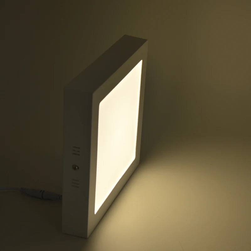 QLTEG Surface LED Square Ceiling Light 6W 12W 18W 24W 30W Round LED Panel Light Down Light with driver AC85-265V LED Indoor Lamp