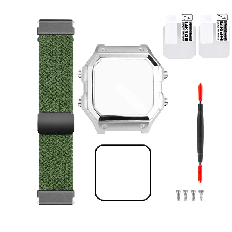 Casio AE1200 case mod kit modification all metal case 3299 AE-1200 bezel glass waterproof ring kit 304 stainless steel part