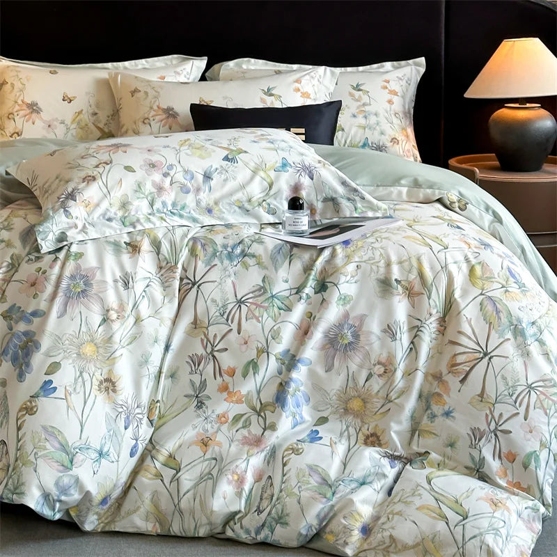 Svetanya Egyptian Cotton Underwear Bedding Sets Linens Queen King Ru Size Print Sheet Pillowcase Duvet Cover Set