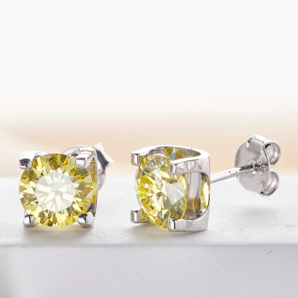 JoyceJelly 3ct D Clolor Real Moissanite Jewelry Sets Women's Sterling Silver 925 Earrings Necklace For Women Bridal Set Gifts