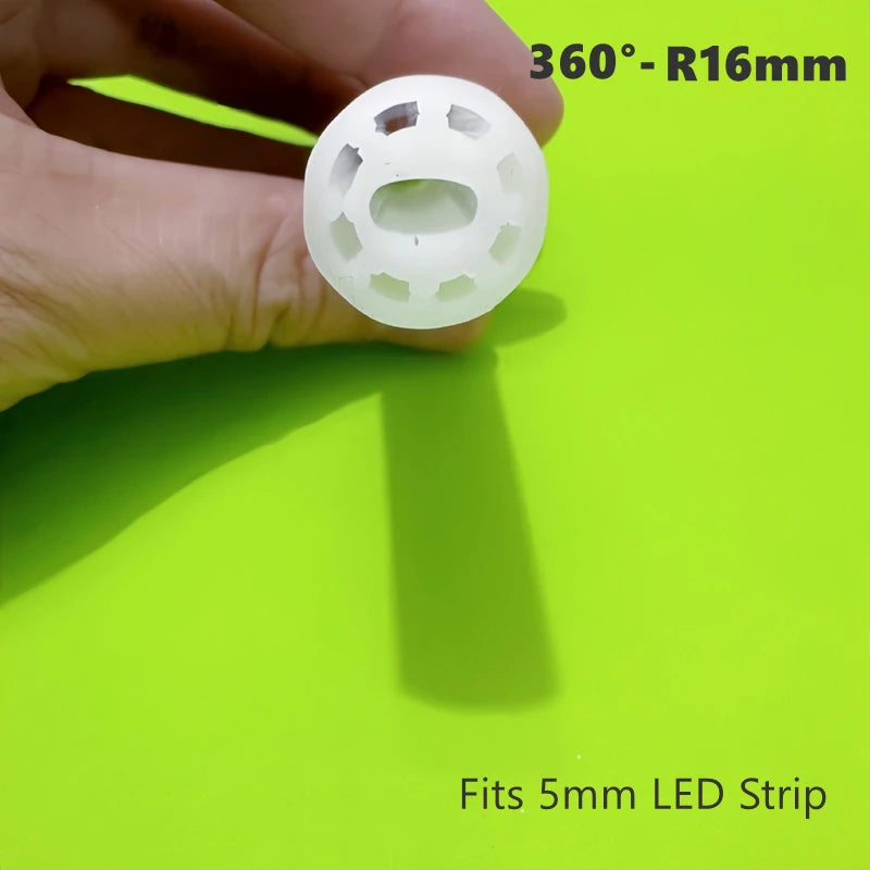 Round Flexible Silicone Strip Light 360 Degree Glowing IP65 Outdoor LED Soft Neon Tube Tape Lamp DIY Minimalist Linear Lighting