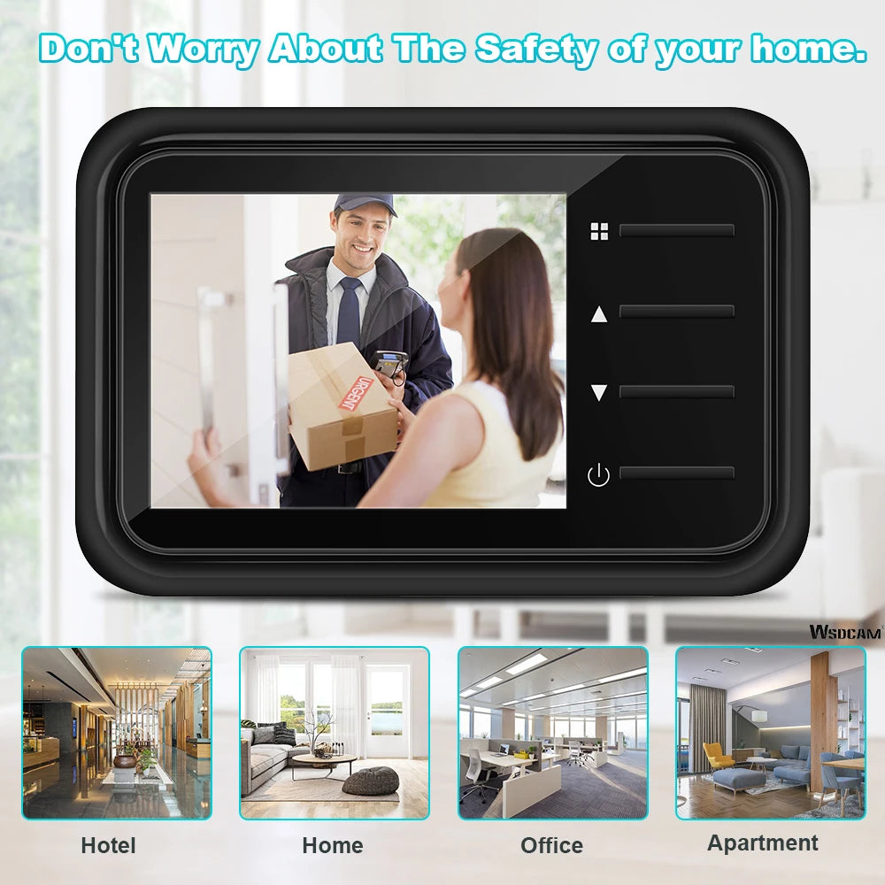 2.4Inch LCD Door Peephole Camera IR Night Vision Video Eye Door Bell Visual Doorbell Security Protection Camera