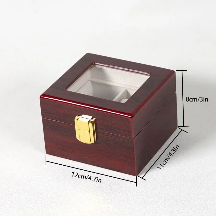 Red Wooden Watch Box Chinese Style Smooth Wood Environmental Protection Jewelry Watch Storage Case Red Wood Watch Protection Box