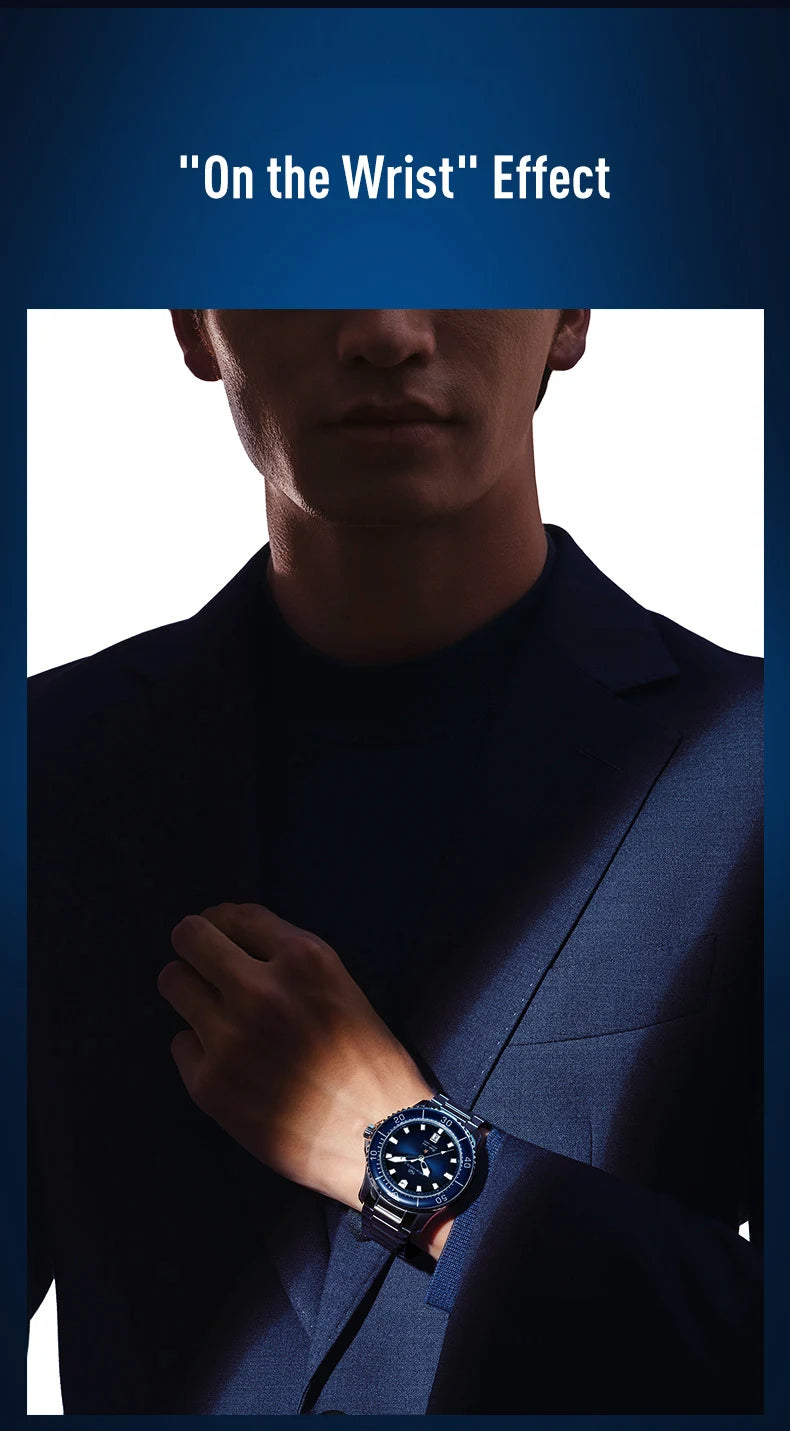 Seagull 40mm Ocean Series Pro Wristwatch relogio masculino Men's Automatic Mechanical Watch 300m Diving Sapphire Crystal 1213