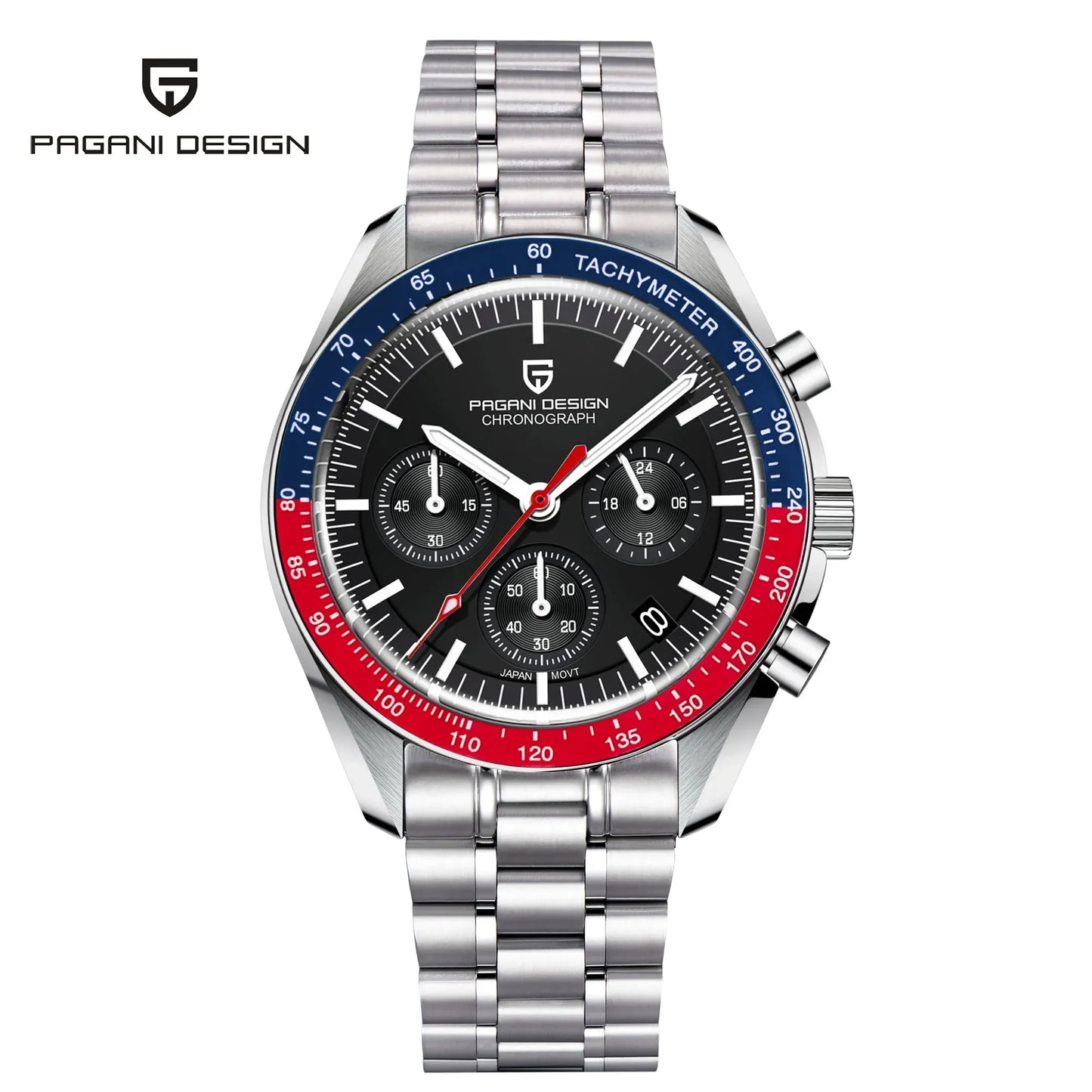 PAGANI DESIGN 2025 New 1701 Mens Watches Luxury Sapphire Bezel Moon Quartz Watch For Men Sport Chronograph Waterproof Wristwatch