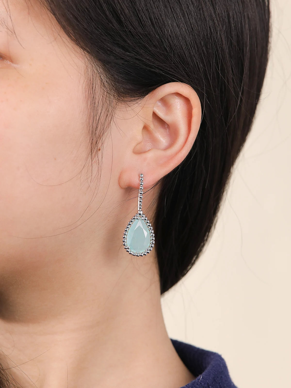 APIR Mother of Pearl Water Drop Earrings Bohemian Style Women's Earrings Chalcedony/Garnet Dangle Earrings Daily Lowest Price