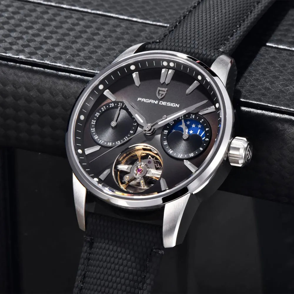 PAGANI DESIGN Tourbillon Men Wristwatch Top Brand 41mm Mechanical Watches Sapphire 100M Waterproof YS021 Gift Watch for Men 2025