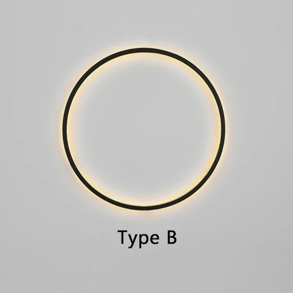 Nordic Minimalist Circle Background LED Wall Lamp Modern livingroom sofa wall lights Hotel Hall Bedside Sconces Light Home decor