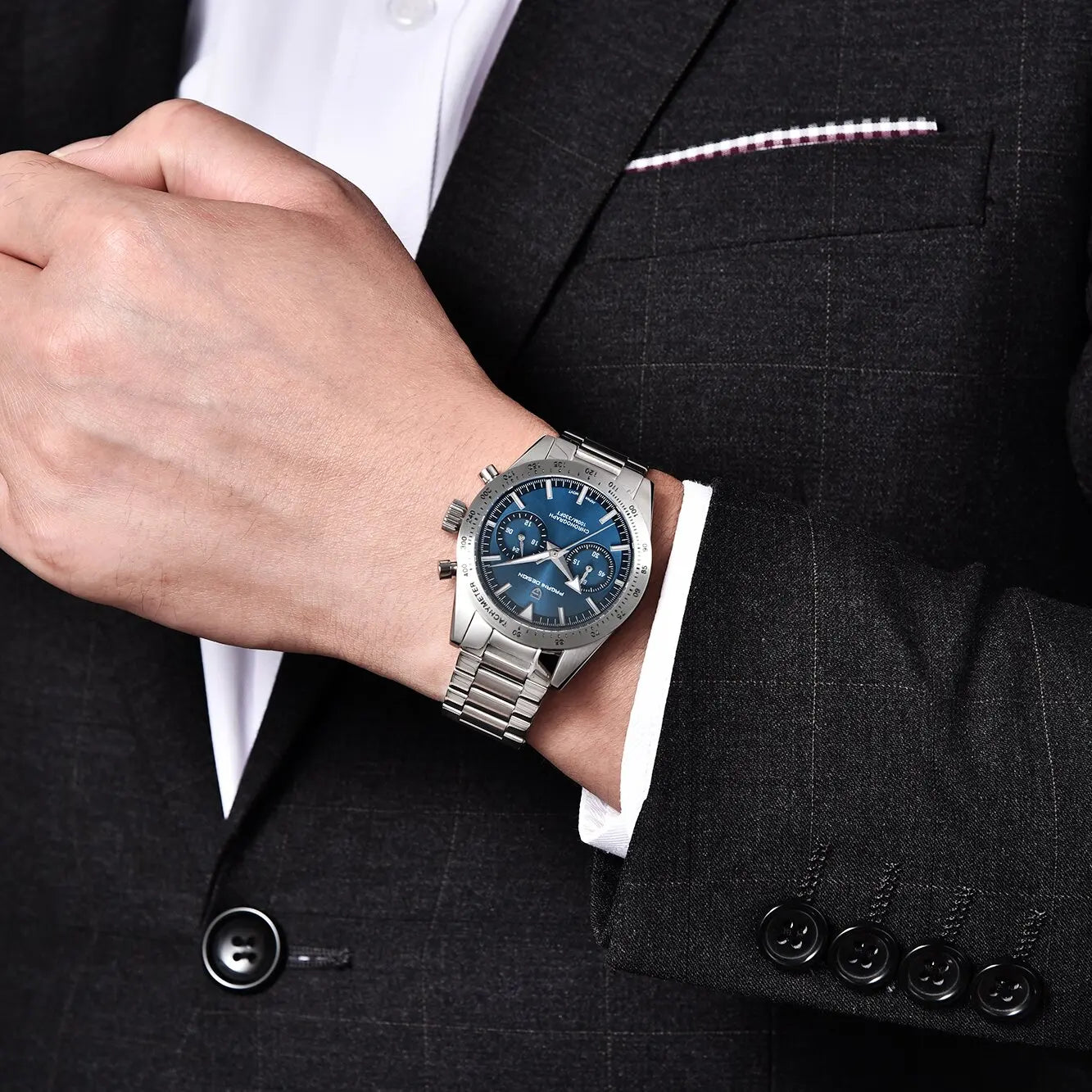 PAGANI DESIGN 2025 New Men Quartz Watch Exquisite Craftsmanship Luxury Classic Style Sapphire Glass Chronograph 100m Waterproof