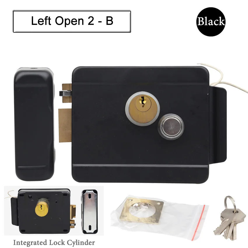 Electric Door Lock Anti-theft Double-headed Integrated Electronic Lock For 12V DC Access Control System Video Door Phone System