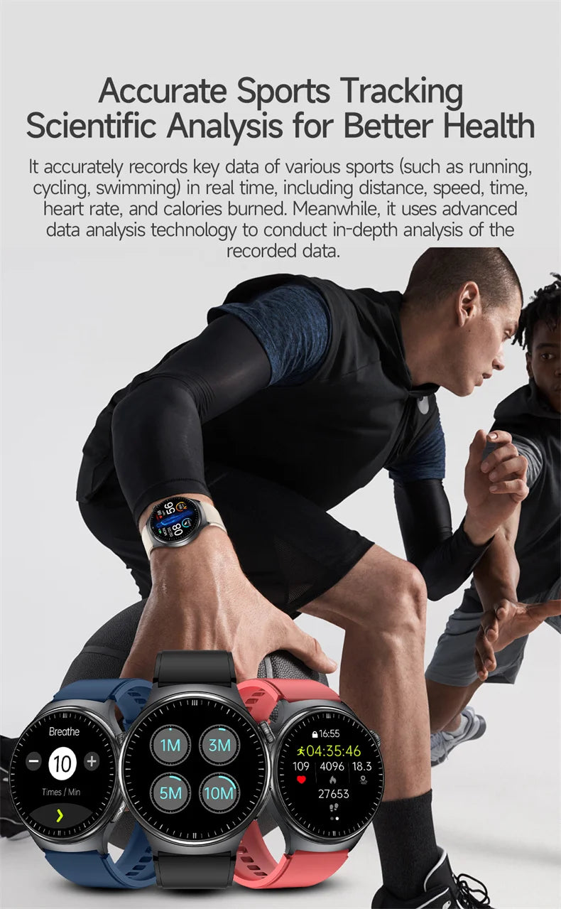 2026New Health Sport ECG AI Diagnosis Smart Watches Men Heart Rate Blood Pressure IP68 Waterproof Smartwatches For Men women