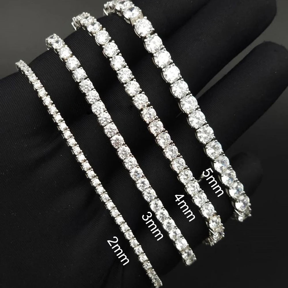 Sweetrain Moissanite Tennis Bracelet for Women 18K White Gold Plated S925 Sterling Silver Lab Grown Diamond Bracelet with GRA