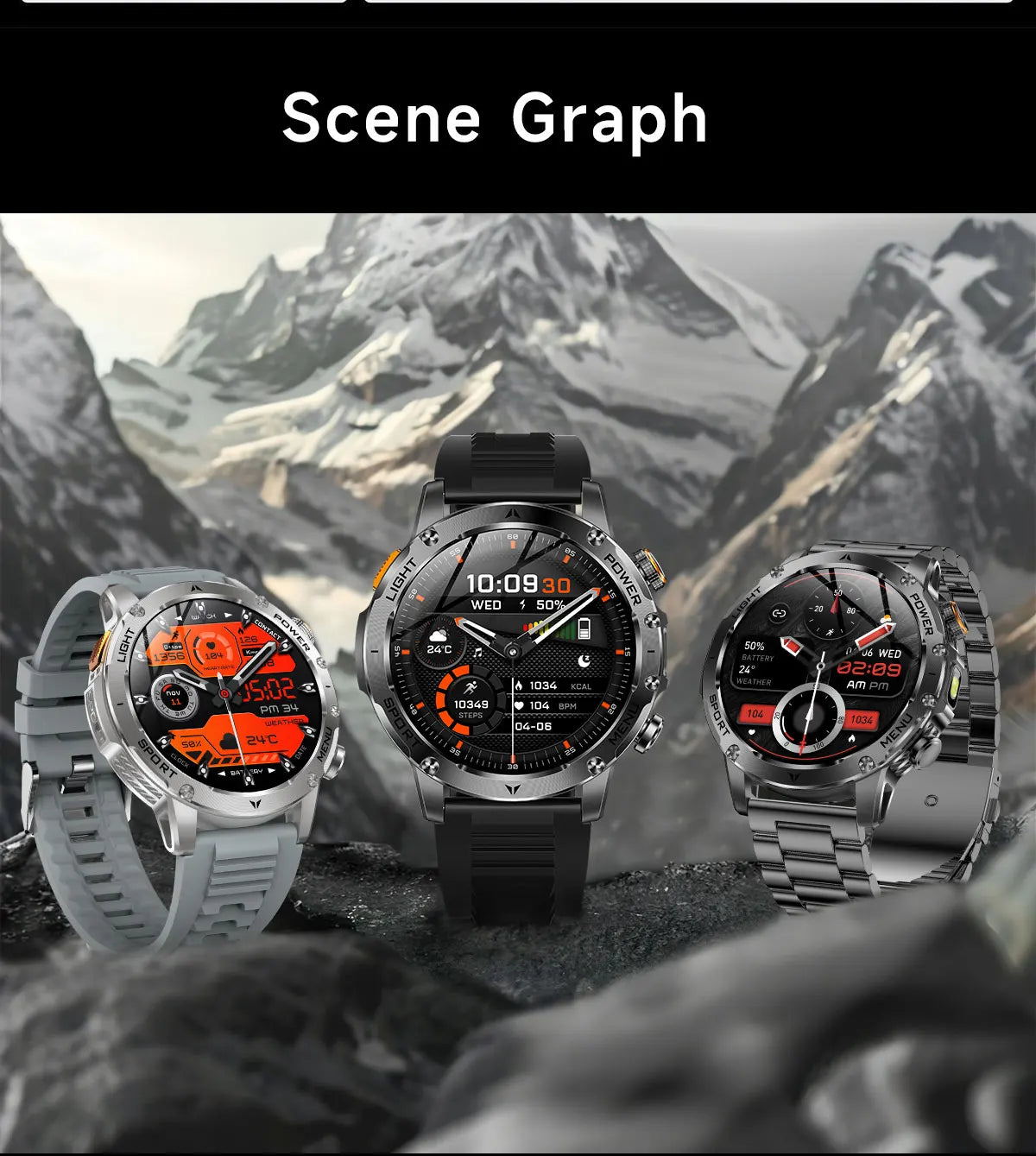 2026 New Military Smart Watch 1000Mah Battery Fitness Tracking 10ATM Waterproof Tactics Sport Flashlight call Bracelet For Men
