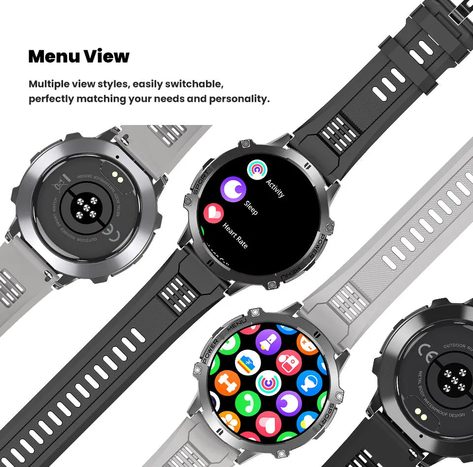 New TANK X3 1000mAh Large Battery Durable Adult Smart Watch GPS Compass Altimeter 5ATM Waterproof BT Call Sports Smartwatch Men