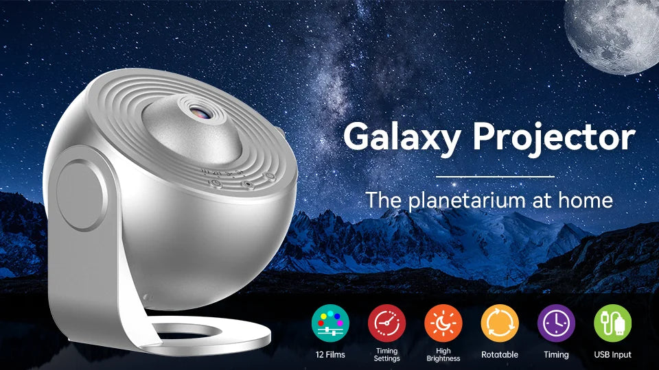 Night Light Galaxy Projector Starry Sky Projector Rotate Planetarium Lamp Night lamp For Room decoration and holiday gifts