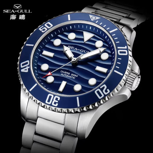 Seagull Automatic Man Watch Ocean Series 200M Waterproof Luminous Sapphire Crystal  Fashion Diving Mechanical Wristwatches 6203