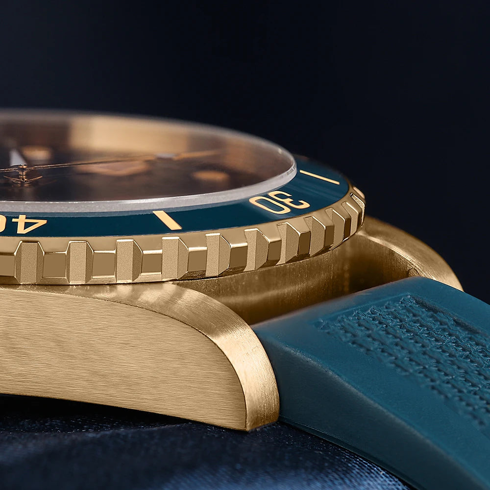 Boderry Seaturtle Titanium Diver Watch Men Luxury Bronze Watches Automatic Mechanical Wristwatch Sport 200M Waterproof Luminous