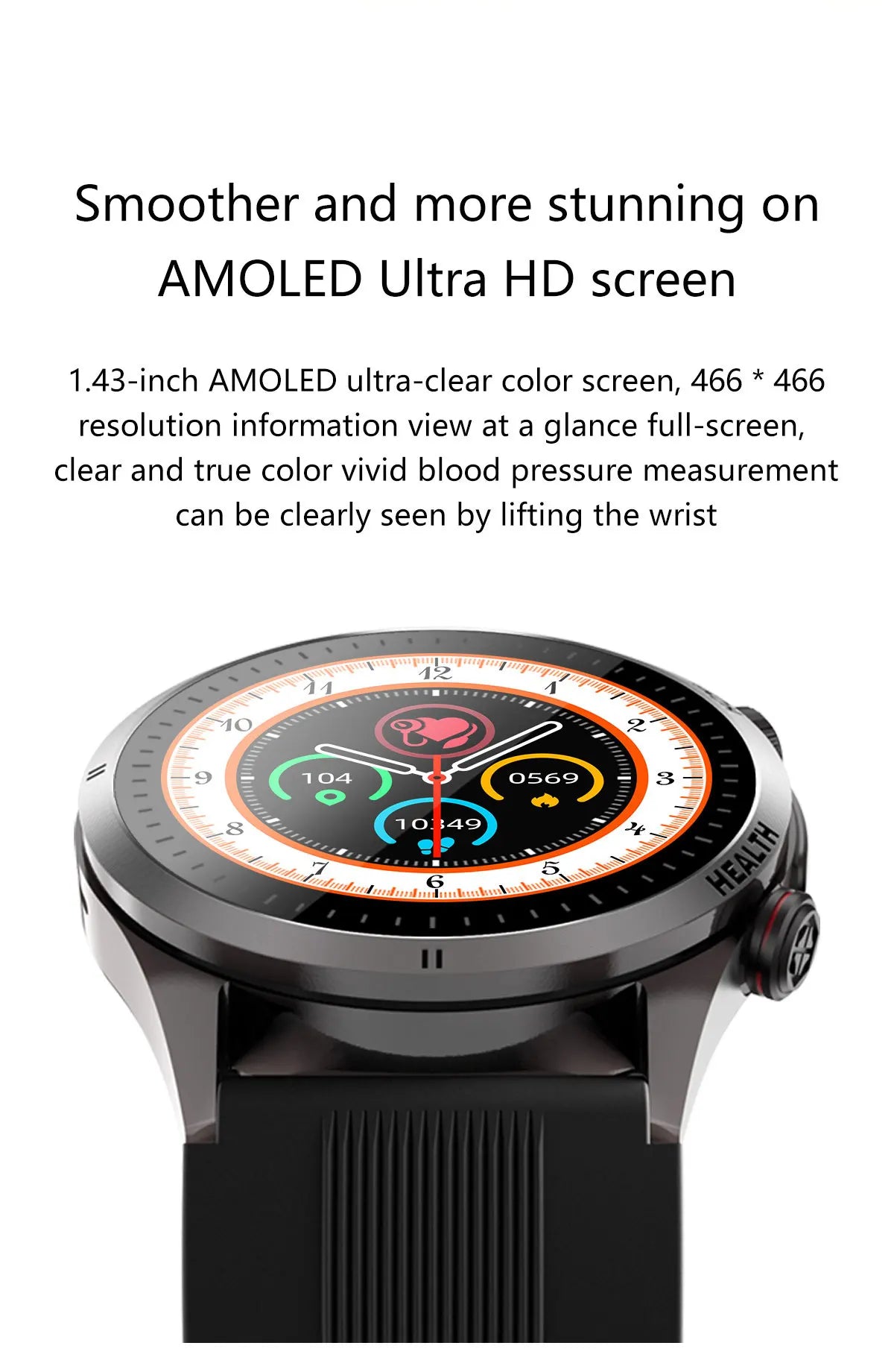Smartwatch AMOLED Screen Call ECG Sport Watchs Air pump Measurement BP Micro physical examination AI dial Smart Watch Men Women