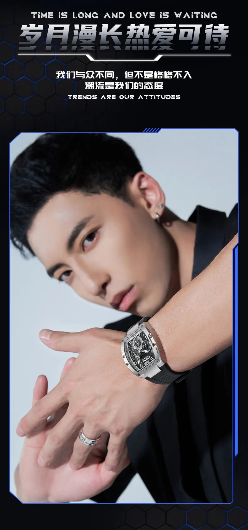 2024 Sports Man's Watches Brand Mark Fairwhale Luxury Automatic Date Clocks Fashion Multifunctional Quartz Wristwatch Boy Reloj