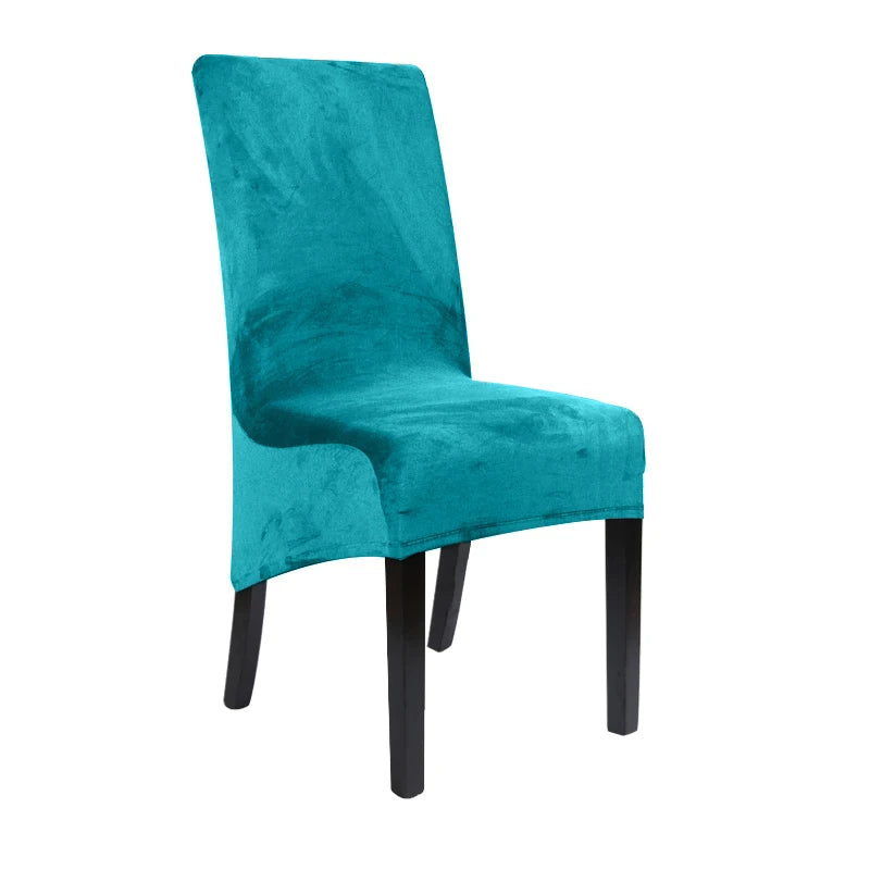 1/2/4/6 Pieces Real Velvet Fabric XL Size Chair Cover Big Size Long Back Europe Style Seat Chair Covers For Restaurant Hotel