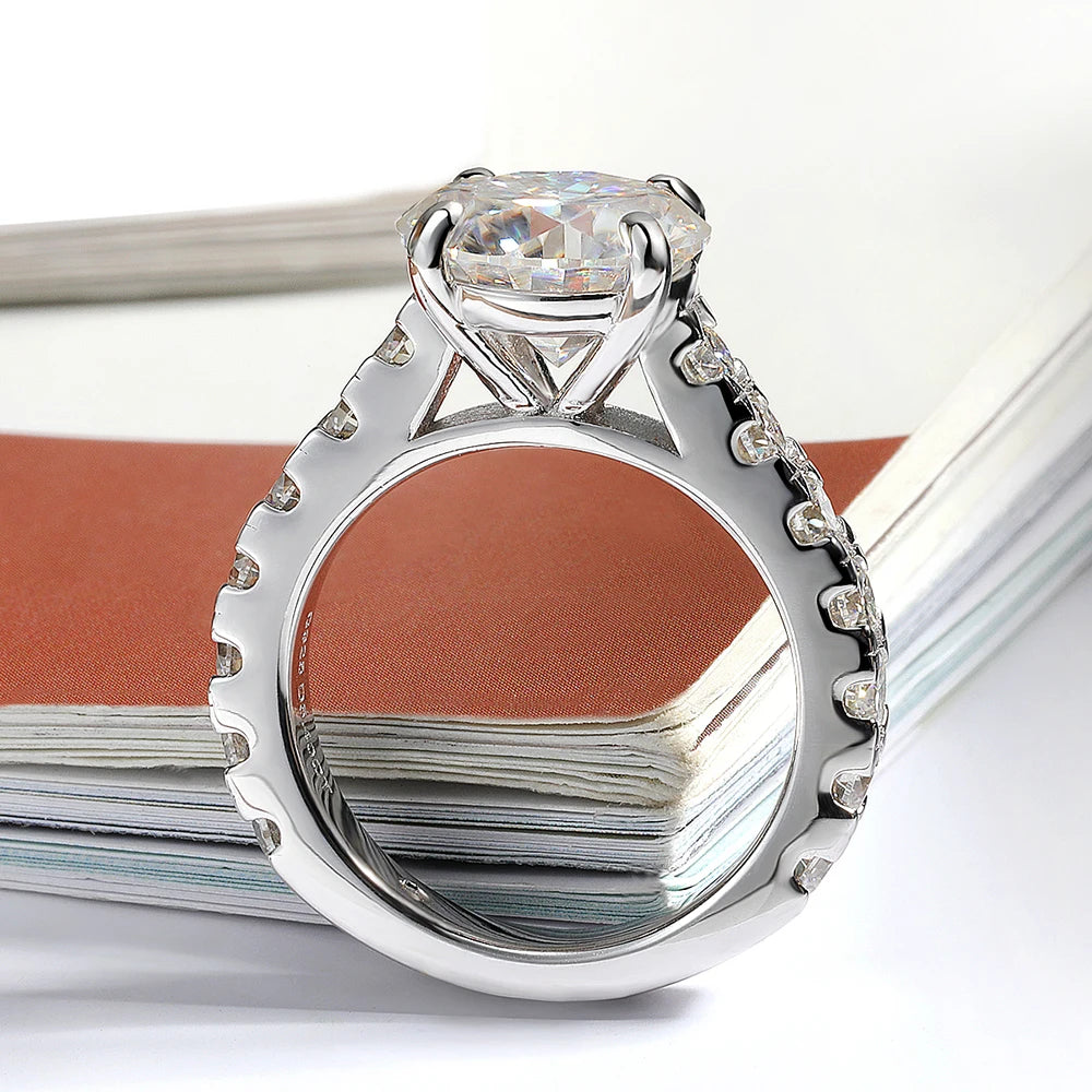 Serenity 6.8cttw D Color Moissanite Rings Set for Women Man Wedding Bridal Gift 100% S925 Sterling Silver Row Rings Fine Jewelry