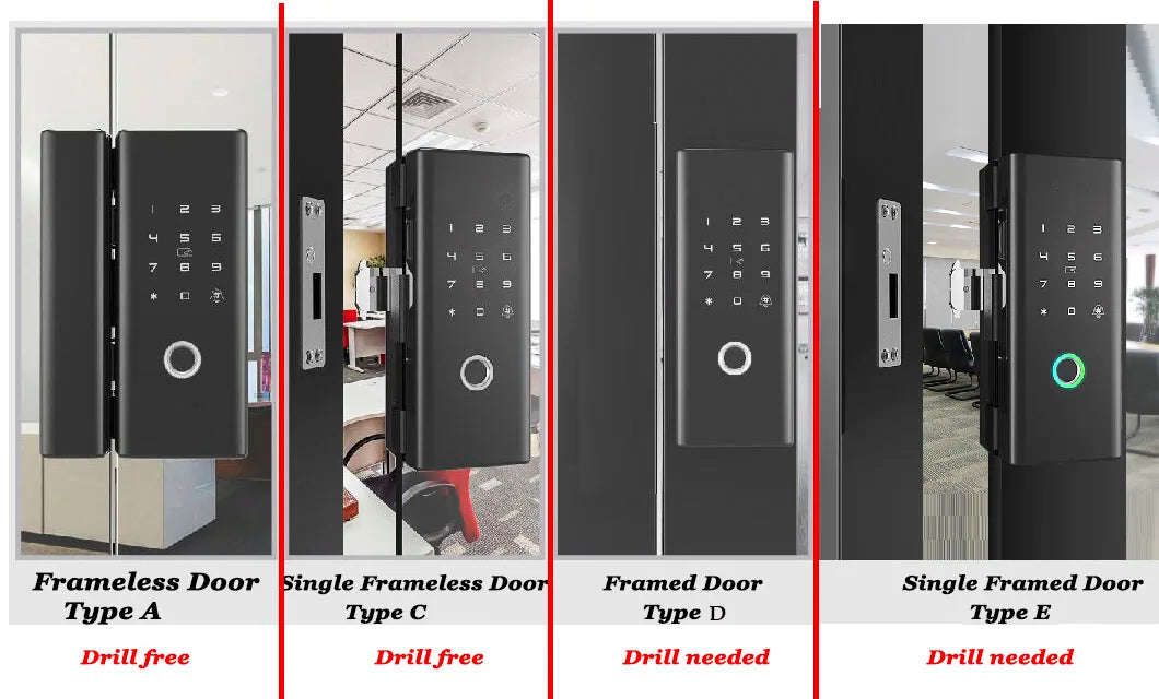 Electronic Smart Lock For Front Door Sliding Swing Gate Lock Intelligent Fingerprint Door Lock Optional Tuya Smart Life TTLOCK