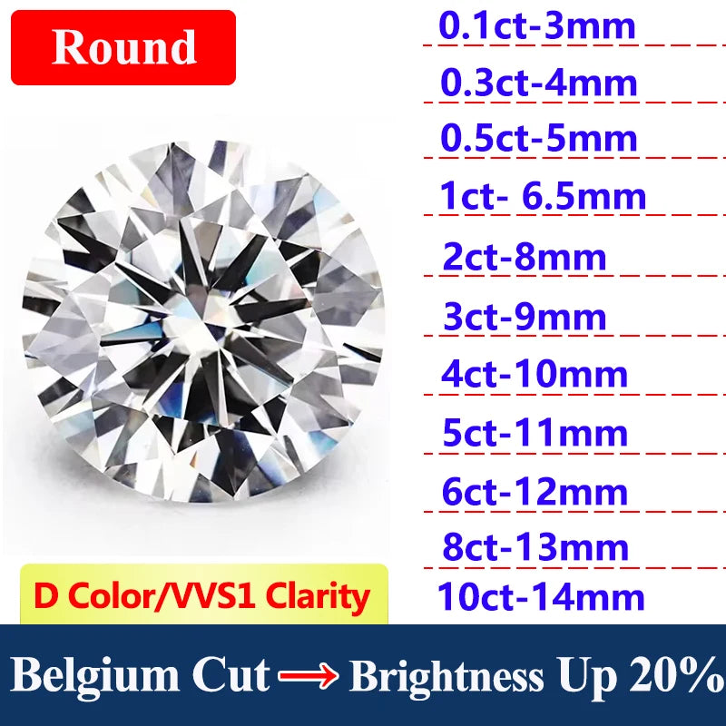 [3EX Cut] Top Belgium Cut Moissanite Stone D Color Pear Cut Gemstones Lab Grown Diamond Loose Moissanite Stone with GRA