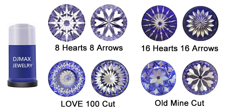 Earrings D Color Super White Moissanite Diamond Round / Oval / Pear / Radiant / Emerald / Heart / Princess / Cushion / Asscher Shape