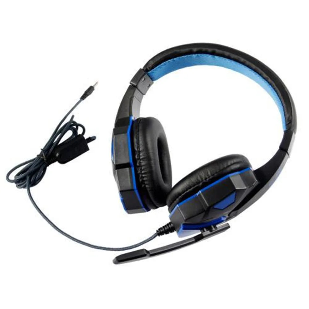 Gaming Headsets Over-Ear 3.5mm Wired Headphones Music Stereo Earphones With Adjustable Microphone For PS4 PS5 Laptop Computer PC
