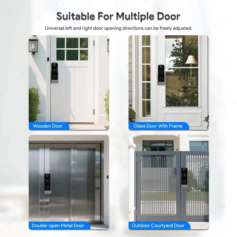 Waterproof Fingerprint Lock Tuya Wifi Remote Control Bluetooth TTLock App Mechanical Electronic Smart Door Lock For home