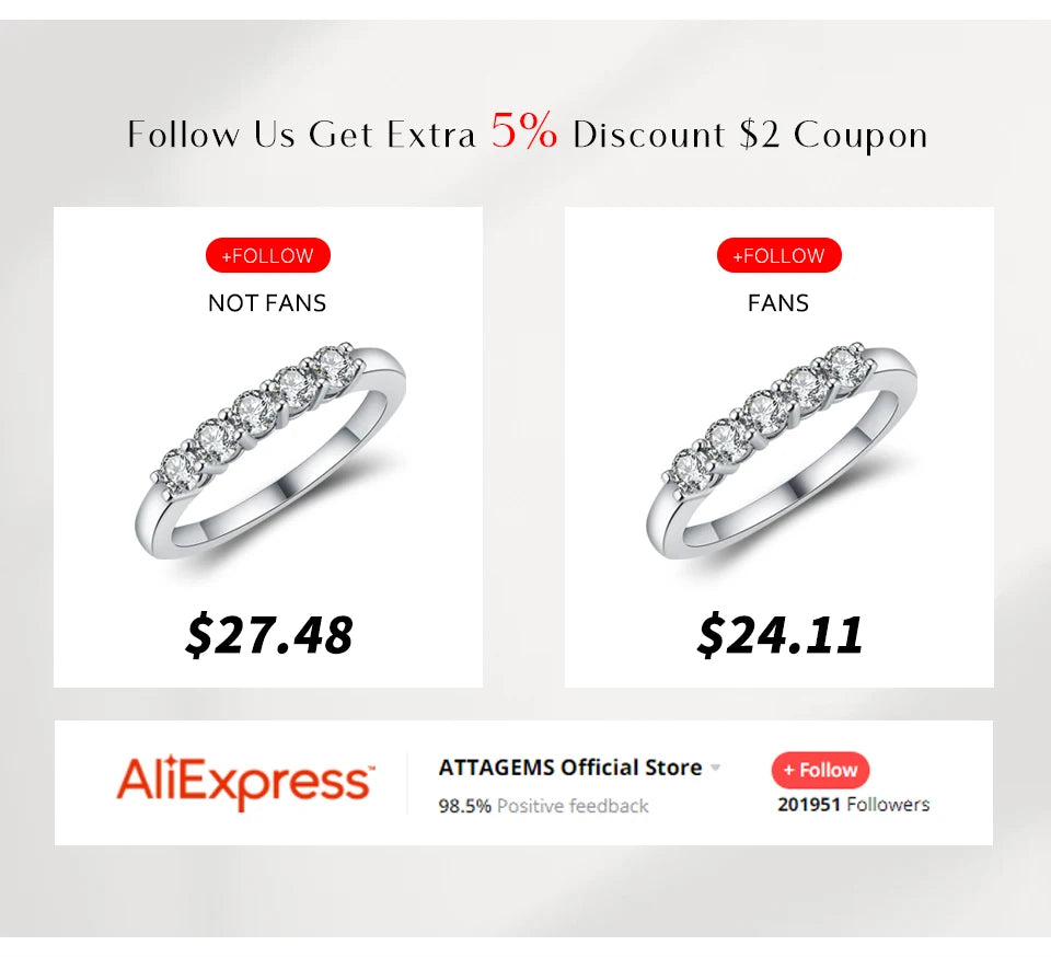 ATTAGEMS 4.0mm 5.0mm DVVS1 Pass Diamond Test Round Cut Moissanite Tennis Bracelet White Gold Plated 925 Silver Jewelry for Women