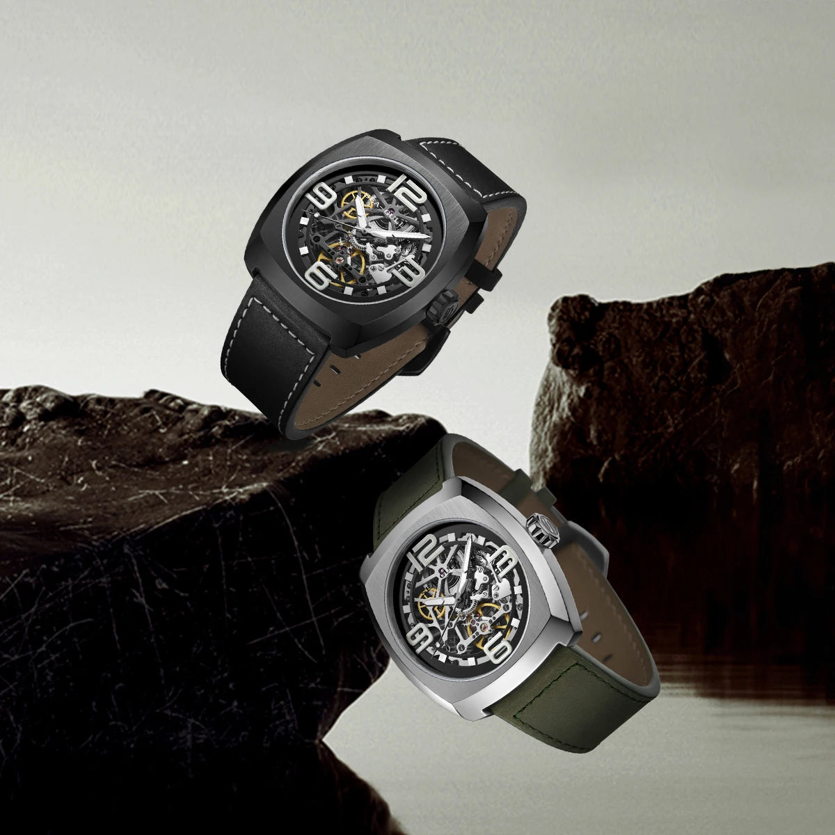 2025 Seagull Men's Mechanical Watches 44MM Skeleton Dial Luxury Man Wristwatch Sapphire Stainless Steel Waterproof Clock 6167