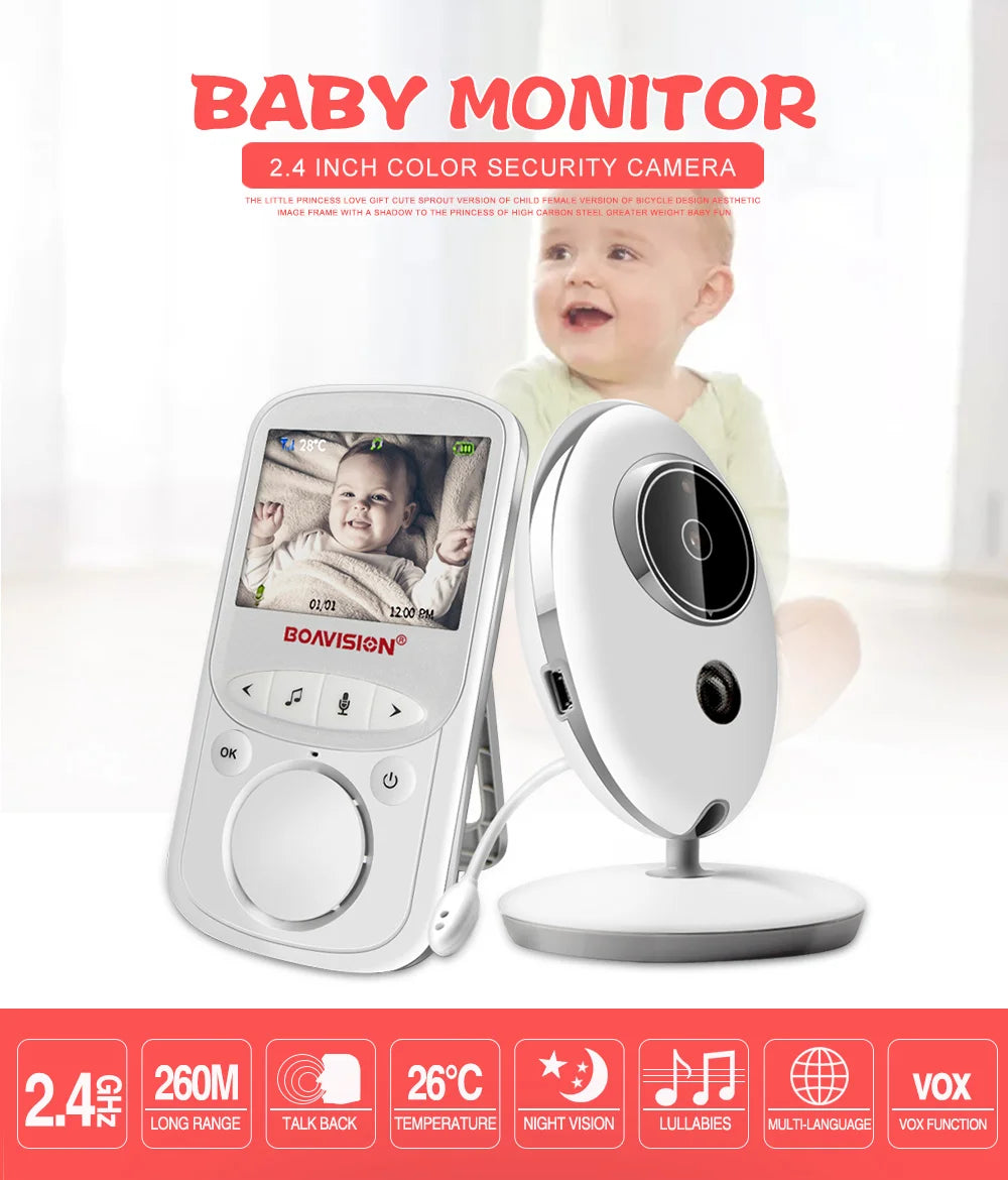 Wireless LCD Audio Video Baby Monitor VB605 Radio Nanny Music Intercom IR 24h Portable Baby Camera Baby Walkie Talkie Babysitter