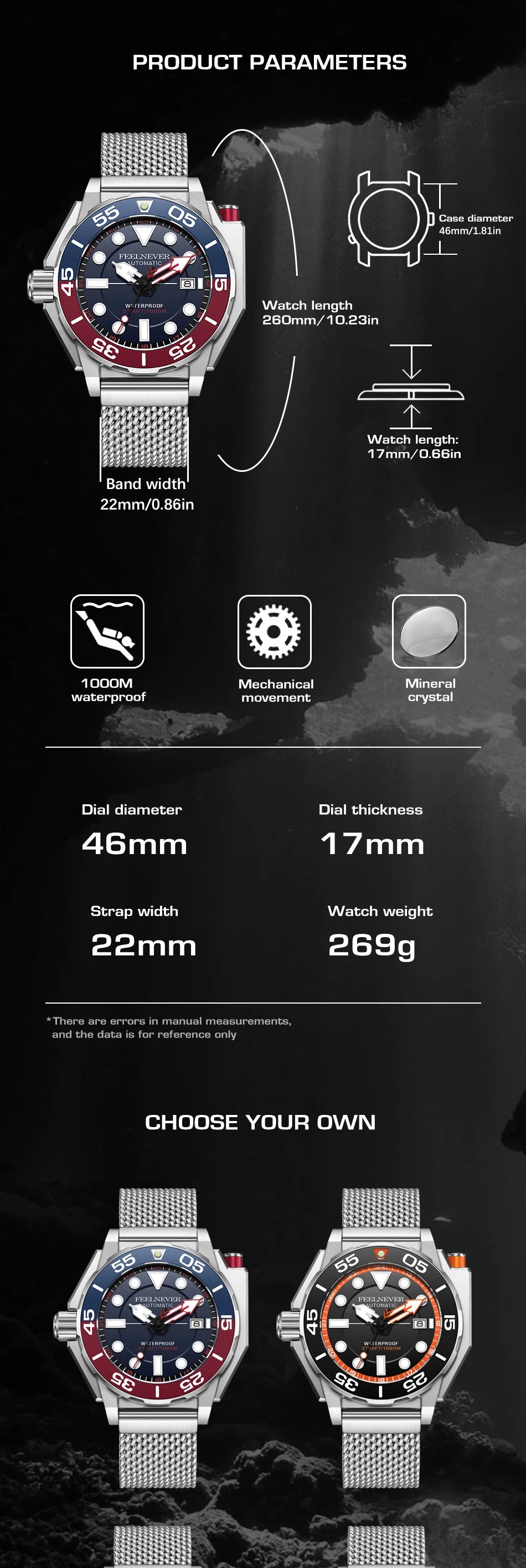 FeelNever Top Brand Luxury Automatic Watch For Men Fashion Business Watch Men Military Waterproof Men's Mechanical Wristwatches