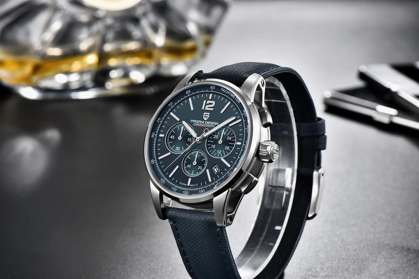 PAGANI DESIGN 2024 New Luxury Fashion Casual Men Quartz Watches VK63 100M Water Resistant Sapphire Glass Stainless Steel Watches