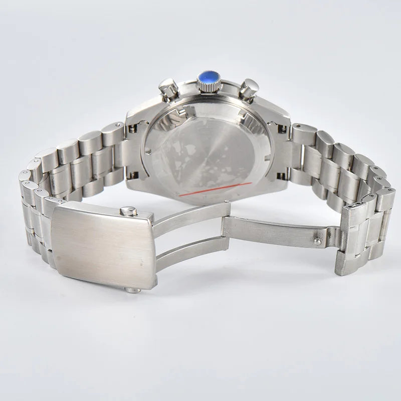 For VK63 Customized Logo Watch 40mm Waterproof Chronograph Men Moon Quartz Watches Modified By Speed Master Custom Wristwatches