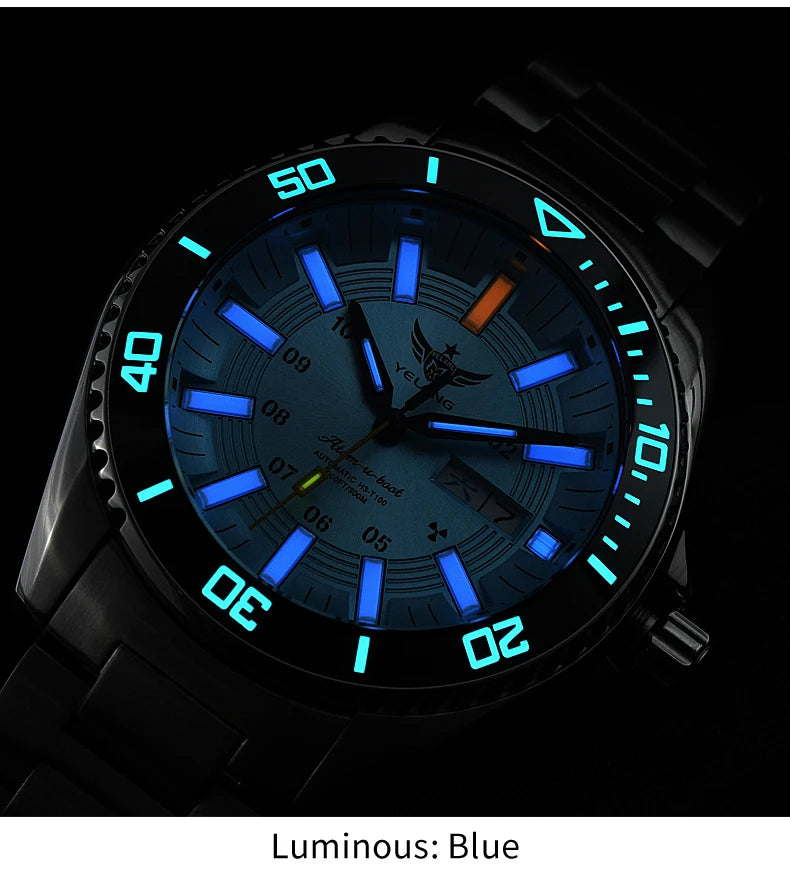 Yelang V1032 Automatic Movement Men Watch 300m 30Bar Waterproof Dive Watches for Man Luminous 44MM  V1032