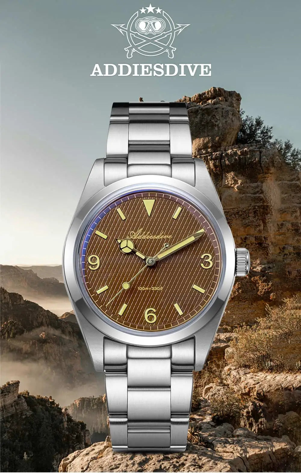 ADDIESDIVE 2025 NEW Watch For Men 316L Stainless Steel 10Bar Diving Luminous AD2096 Luxury Gift Quartz Wristwatch reloj hombre